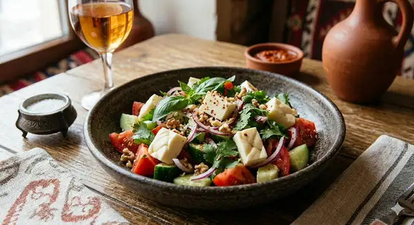 Салат с сулугуни