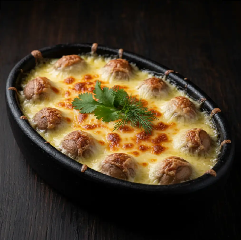 Грибы запечённые с сыром