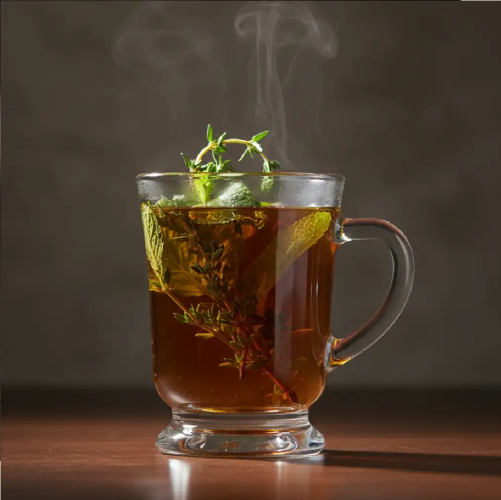 Чай чёрный с чабрецом и мятой